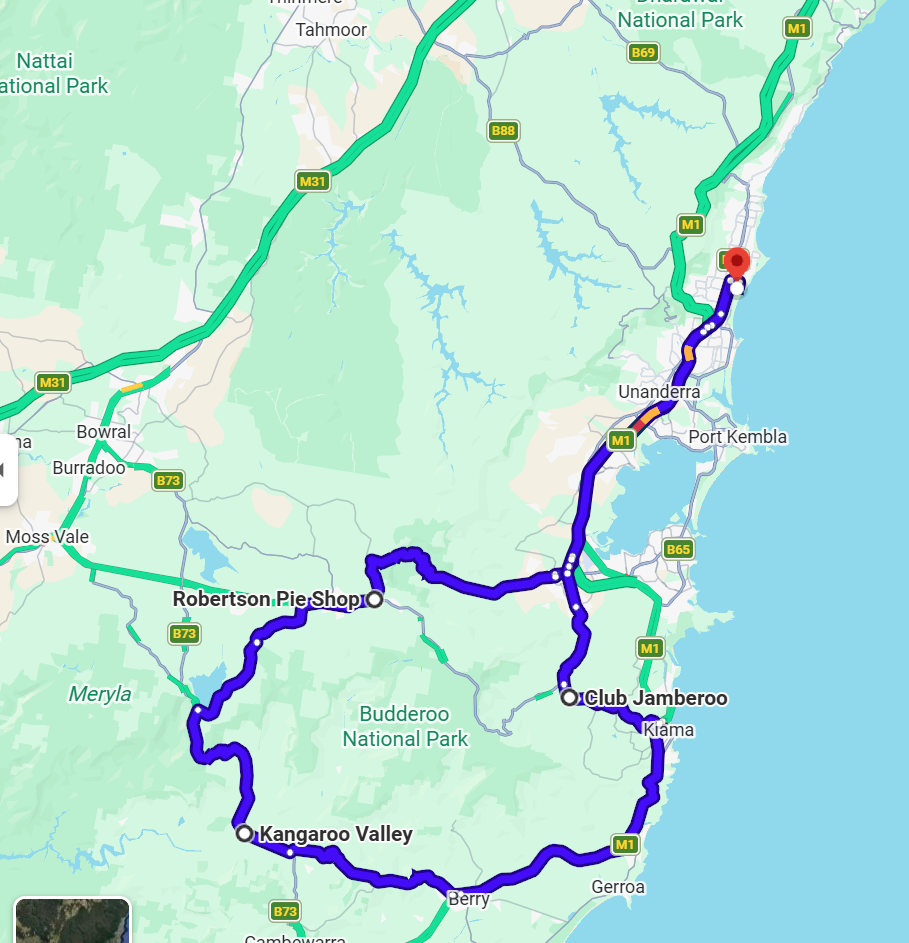 Southern ride map